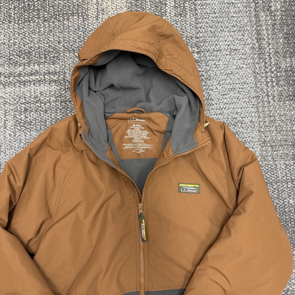 L.L.Bean Jacket Mens Med/Reg 3-Season Bomber Hooded Jacket Insulated Hiking